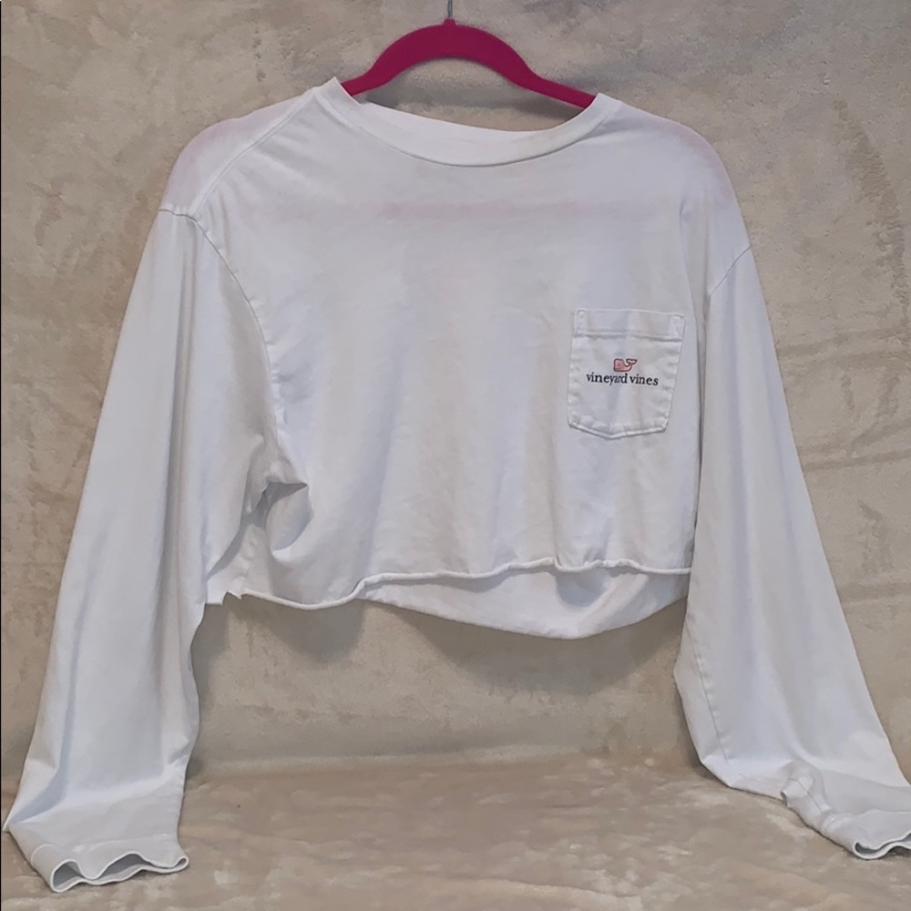 vineyard vine cropped long sleeve